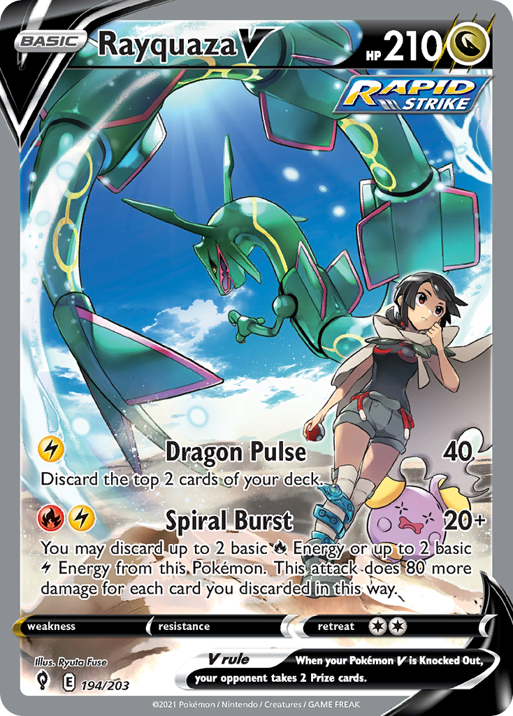 Evolving Skies Rayquaza V #194/203
